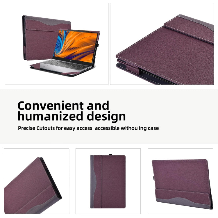 For Samsung Galaxy Book 3 Pro 360 16 Inch Leather Laptop Anti-Fall Protective Case(Black) - 15.6 - 17 inch by buy2fix | Online Shopping UK | buy2fix