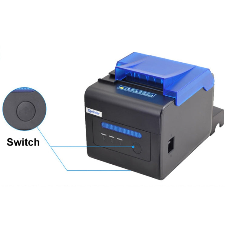 Xprinter XP-C300H 80mm Sound And Light Alarm Store Cashier Rreceipt Thermal Printer, Spec: USB+COM+LAN(US Plug) - Printer by Xprinter | Online Shopping UK | buy2fix