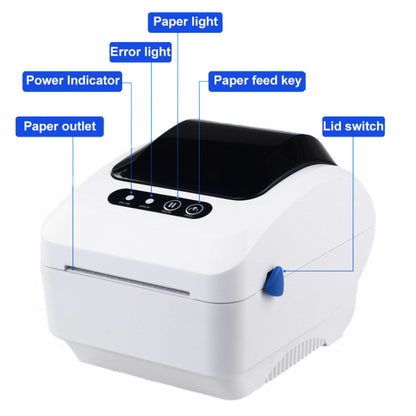 Xprinter XP-320B 80mm Thermal Barcode Supermarket Cashier Label Printer, Spec: USB(US Plug) - Printer by Xprinter | Online Shopping UK | buy2fix