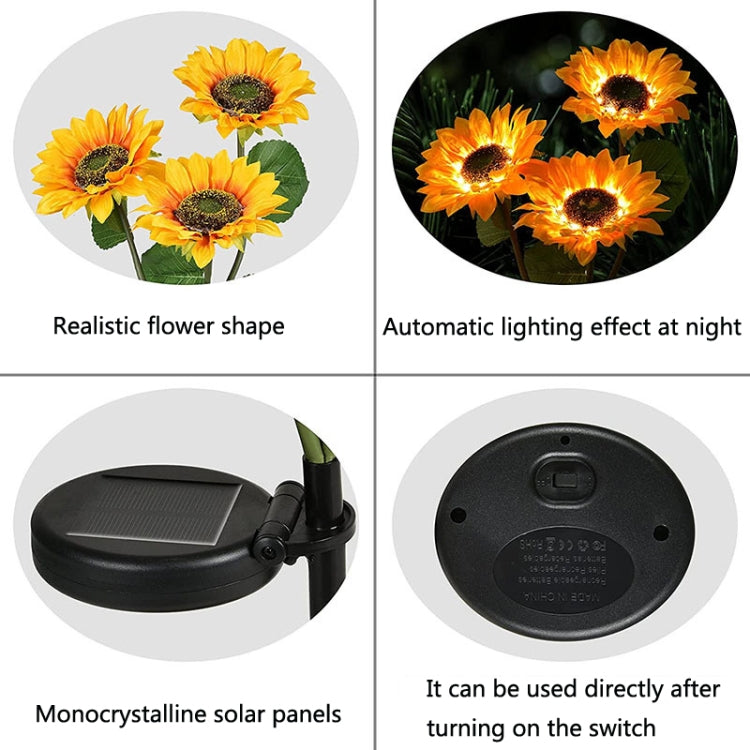 Solar Sunflower Decoration Light LED Garden Lawn Landscape Light, Specification: Single Head - Solar Lights by buy2fix | Online Shopping UK | buy2fix