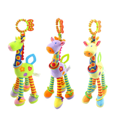 Baby Carriage Hanging Toy 0-1 Year Old Bell Teether Giraffe Bed Bell(Purple) - Strollers Accessories by buy2fix | Online Shopping UK | buy2fix