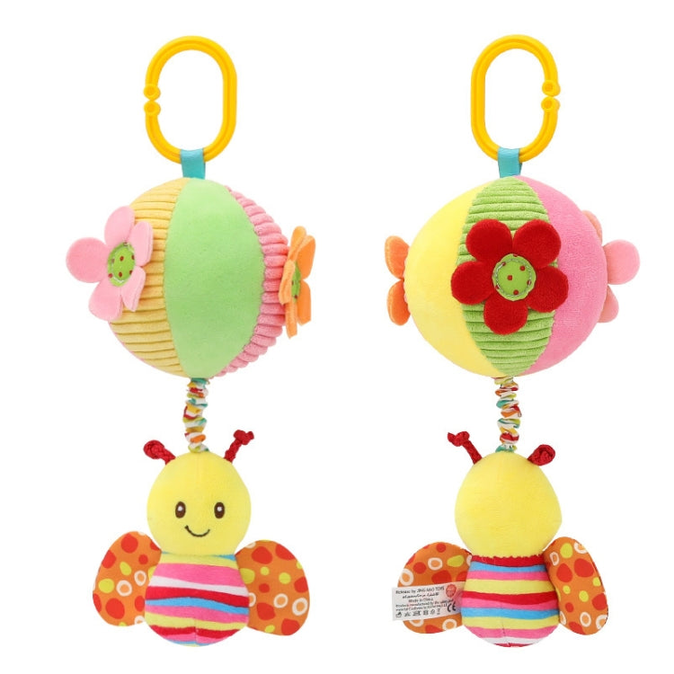 Stroller Drawstring Cloth Ball Toy Baby Soothing Hand Grab Ball Plush Bed Bell Lathe Pendant(Be) - Baby Toys by buy2fix | Online Shopping UK | buy2fix