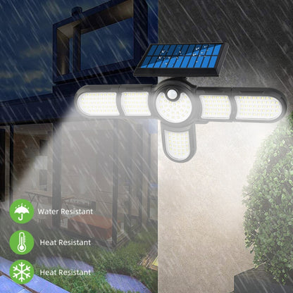 Garden Solar Wall Light Outdoor Waterproof Lawn Light Landscape Corridor Small Street Light, Spec: 6-Head 200 LED - Solar Lights by buy2fix | Online Shopping UK | buy2fix