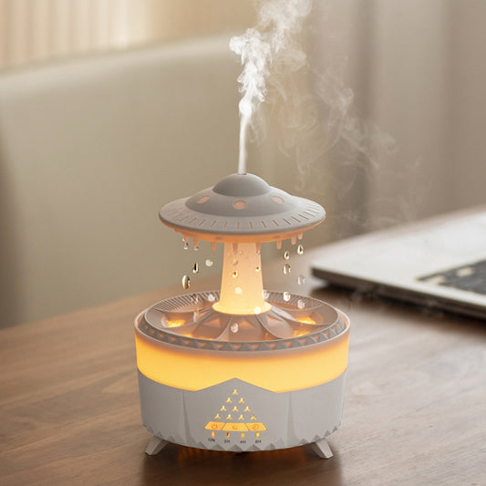 UFO Water Drop Aromatherapy Humidifier Desktop Remote Control Diffuser, Plug: US Plug(White) - Air Purifiers & Accessories by buy2fix | Online Shopping UK | buy2fix