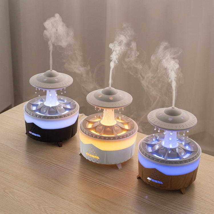 UFO Water Drop Aromatherapy Humidifier Desktop Remote Control Diffuser, Plug: US Plug(White) - Air Purifiers & Accessories by buy2fix | Online Shopping UK | buy2fix