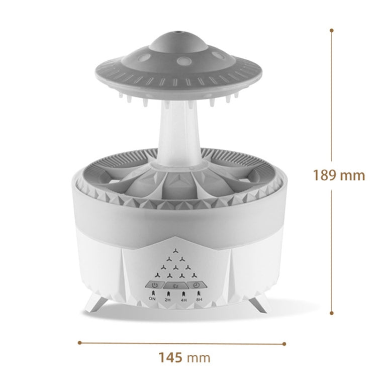 UFO Water Drop Aromatherapy Humidifier Desktop Remote Control Diffuser, Plug: US Plug(Wood Grain) - Air Purifiers & Accessories by buy2fix | Online Shopping UK | buy2fix