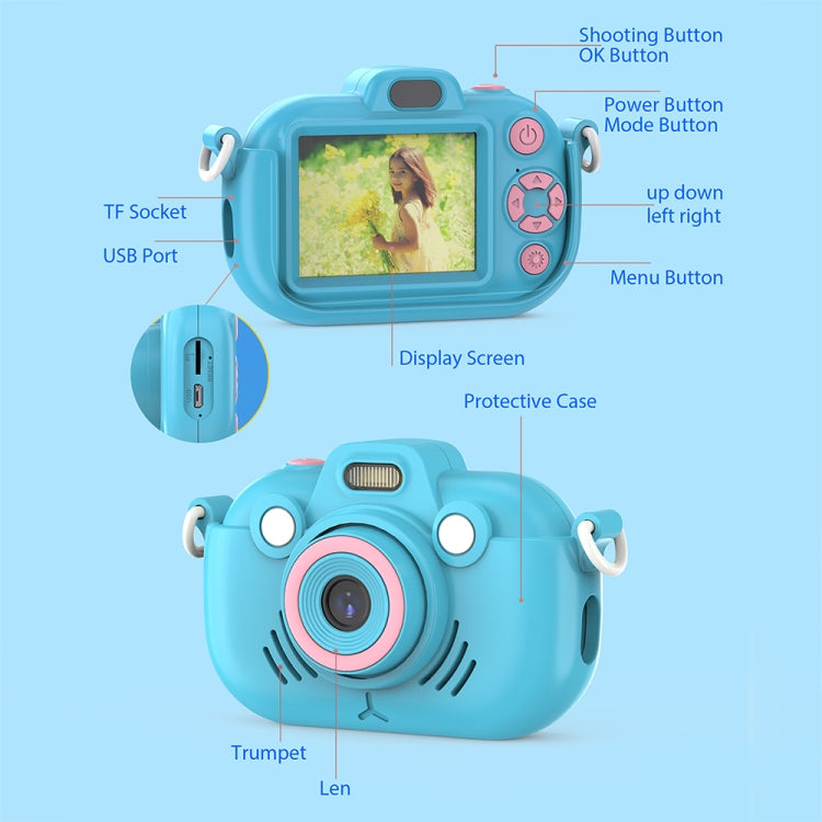 DC502 2.4-Inch 16X Zoom 2.7K Video Recording Children Digital Camera, Color: Yellow No Card(AU Plug) - Children Cameras by buy2fix | Online Shopping UK | buy2fix