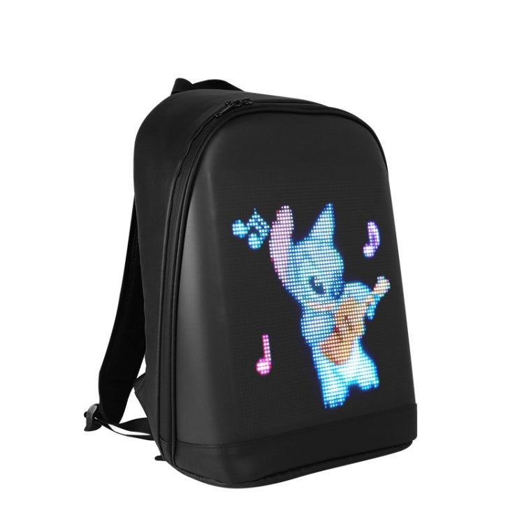 LED Display Backpack Smart Advertising Screen Waterproof PU Backpack, Size: 17 inch(Black) - Backpacks by buy2fix | Online Shopping UK | buy2fix