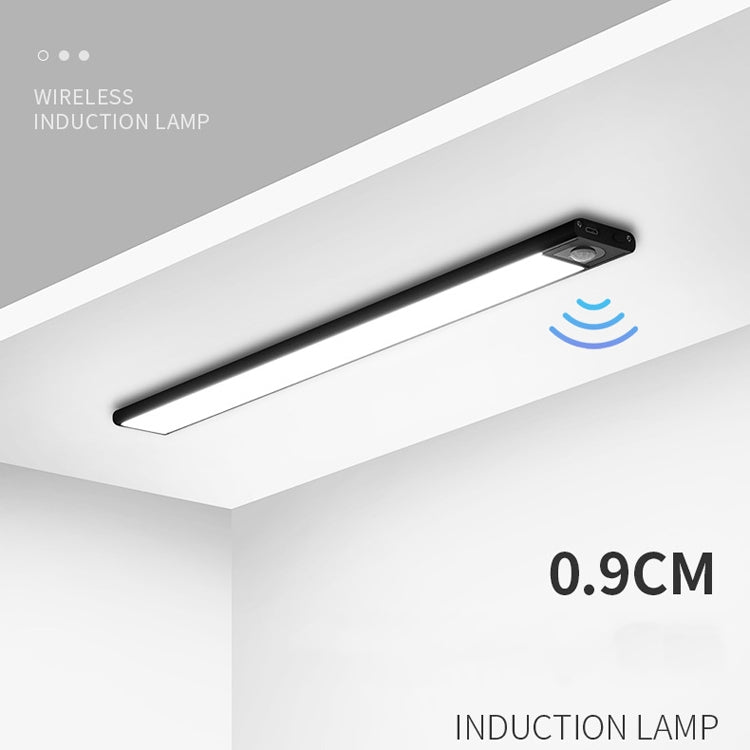 Intelligent Automatic Human Body Induction Wireless LED Lamp 80cm(Black + Warm Light) - Sensor LED Lights by buy2fix | Online Shopping UK | buy2fix