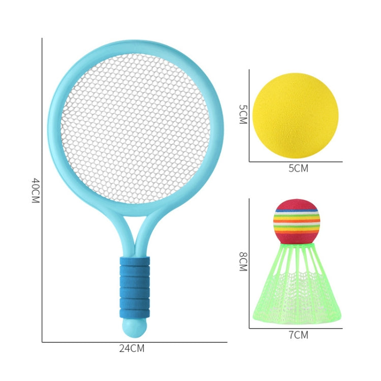 1 Pair Children Badminton Tennis Racket Outdoor Sports With Two Balls(Pink Green) - Toy Sports by buy2fix | Online Shopping UK | buy2fix