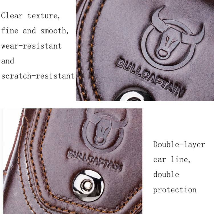 BULL CAPTAIN  Leather Multifunctional Waist Bag For Men(Brown-05) - Wallets by BULL CAPTAIN | Online Shopping UK | buy2fix