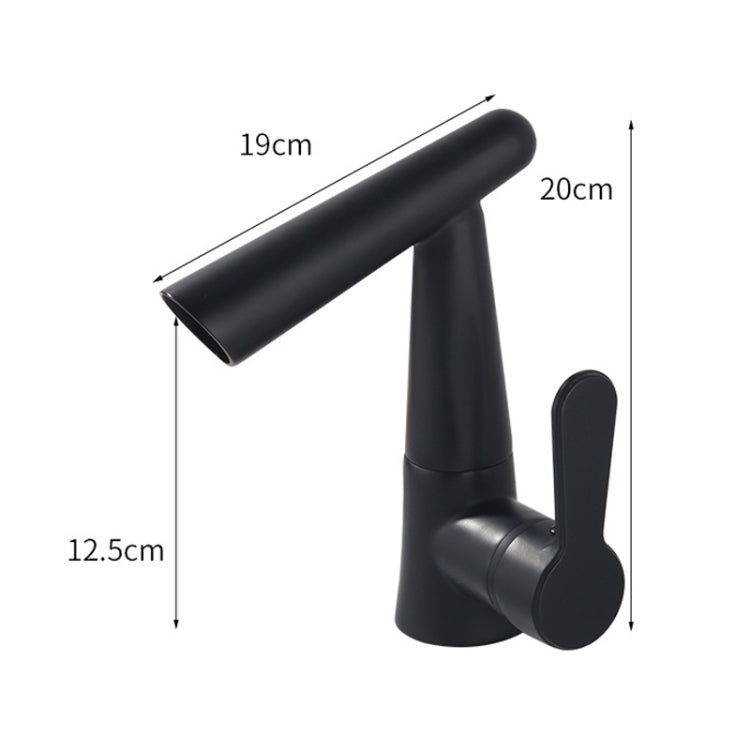 Qylt001 Horn Shape Vanity Faucet(Black) - Faucets & Accessories by buy2fix | Online Shopping UK | buy2fix