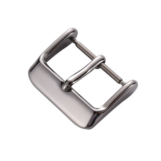 5pcs IP Plated Stainless Steel Pin Buckle Watch Accessories, Color: Silver 18mm - Watch Accessories & Parts by buy2fix | Online Shopping UK | buy2fix