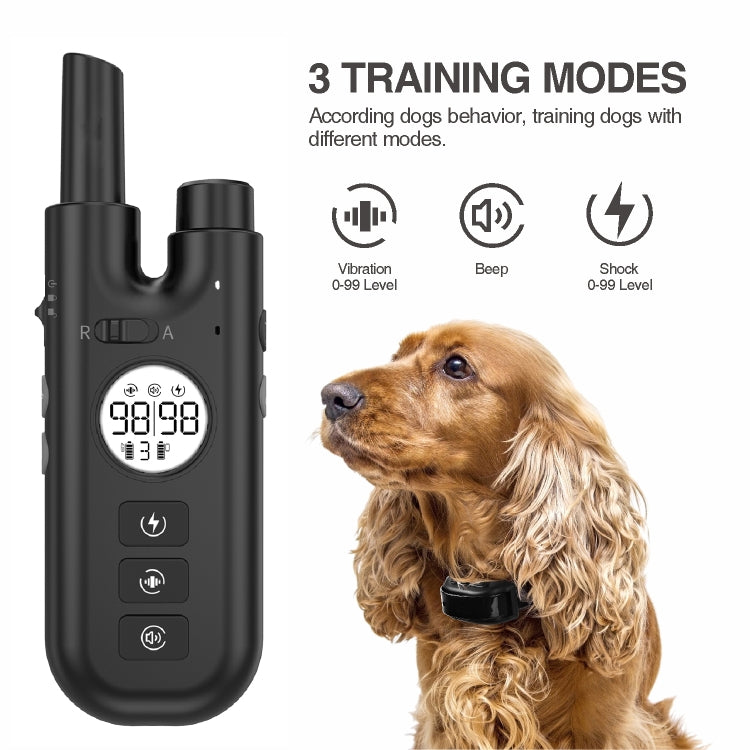 Intelligent Remote Control Dog Trainer Automatic Barking Stop Collar(Black) - Training Aids by buy2fix | Online Shopping UK | buy2fix