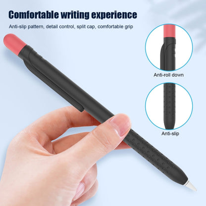 CY152 Magnetic Silicone Storage Colorblock Pen Holder For Apple Pencil 1(Black) - Pencil Accessories by buy2fix | Online Shopping UK | buy2fix