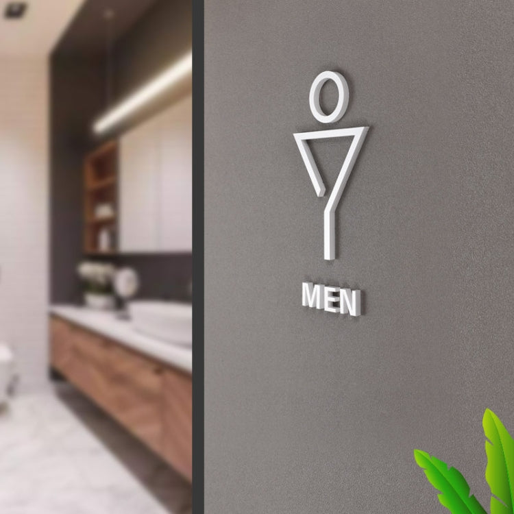 19 x 14cm Personalized Restroom Sign WC Sign Toilet Sign,Style: Golden  Separate - Ornaments by buy2fix | Online Shopping UK | buy2fix