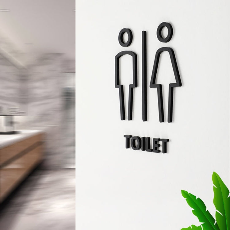 19 x 14cm Personalized Restroom Sign WC Sign Toilet Sign,Style: Tie-Porcelain White  Separate - Ornaments by buy2fix | Online Shopping UK | buy2fix