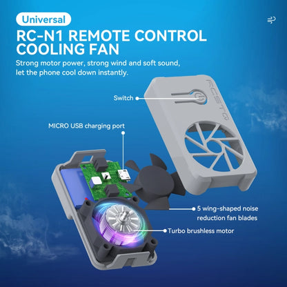 RCSTQ Universal Cooling Fan Cell Phone Cooler For DJI Mavic 3 / Mini 2 / Mini 3 Pro / Air 2 - Others by RCSTQ | Online Shopping UK | buy2fix