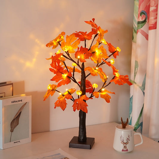 SJ-SD007 Christmas Halloween LED Maple Pumpkin Decoration Light, Style: Non-detachable Base - Christmas Decoration Lamps by buy2fix | Online Shopping UK | buy2fix