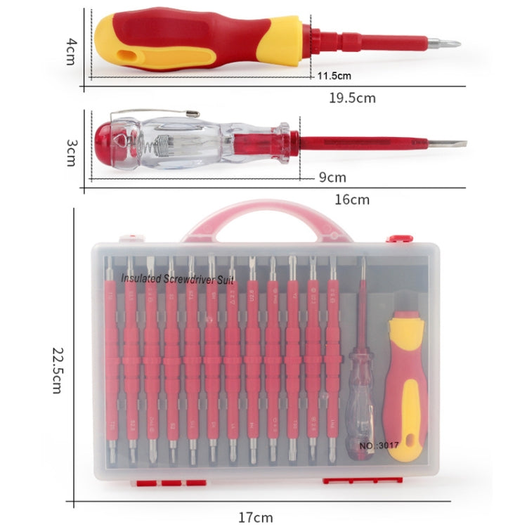 26 In 1 VDE Insulated Handle Electrician Screwdriver Set Home Maintenance Tools - Screwdriver Tools by buy2fix | Online Shopping UK | buy2fix