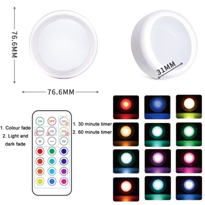 3 Lights 1 Remote Control 13-colour Night Light RGB Infrared Dimmable Cabinet Light - Novelty Lighting by buy2fix | Online Shopping UK | buy2fix