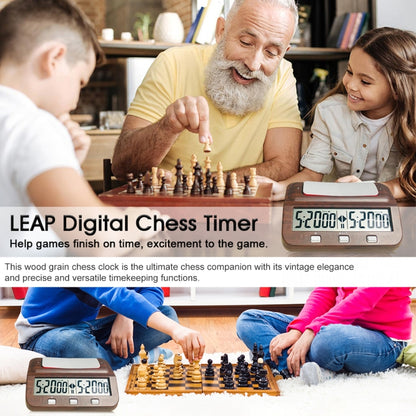 HQT101w Plastic Chess Clock Go Chess Timer(Wood Grain) - Alarm Clocks by buy2fix | Online Shopping UK | buy2fix