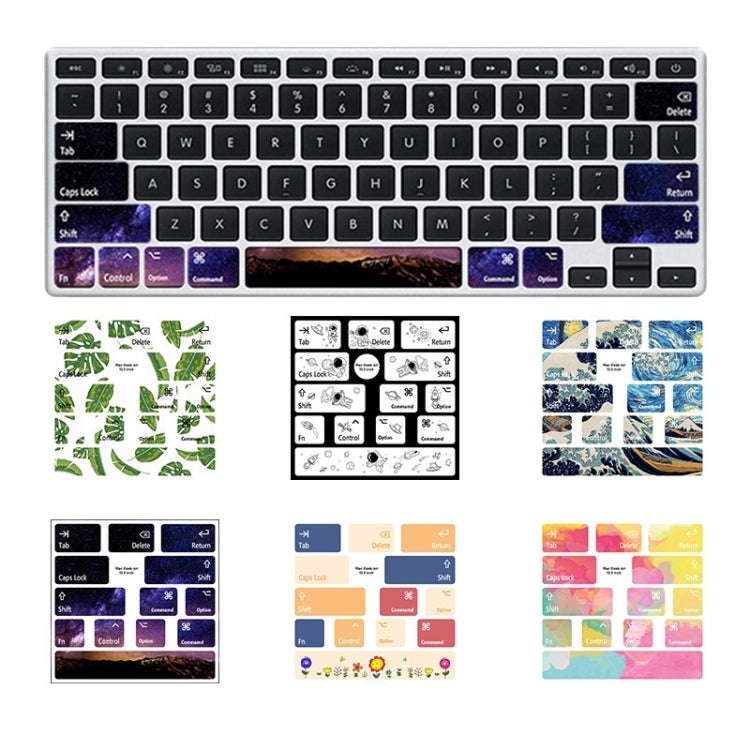 for Macbook Air 13.3 inch 5pcs Laptop Keyboard PVC Sticker(Astronaut) - Keyboard Protector by buy2fix | Online Shopping UK | buy2fix