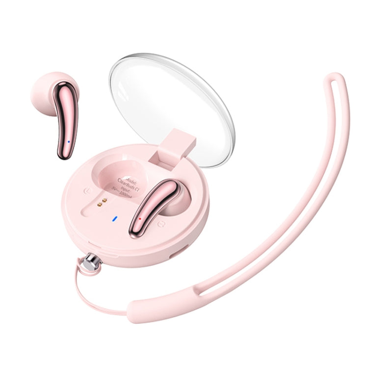 REMAX ClearBuds C1 In-Ear Wireless Music Headphones Low Delayed Bluetooth Headset(Pink) - Bluetooth Earphone by REMAX | Online Shopping UK | buy2fix