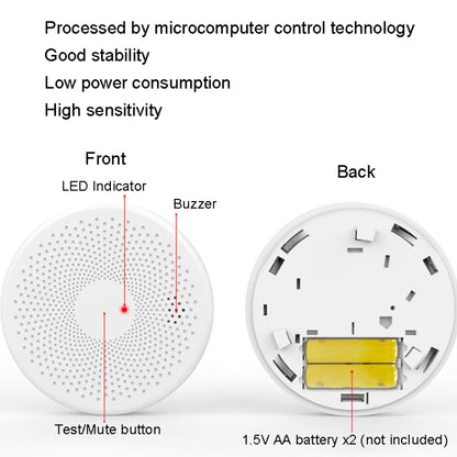 RH-WS11-W WiFi 2 In 1 Smoke Alarm Carbon Monoxide Composite Smoke Sensor - Smoke Gas Detector by buy2fix | Online Shopping UK | buy2fix