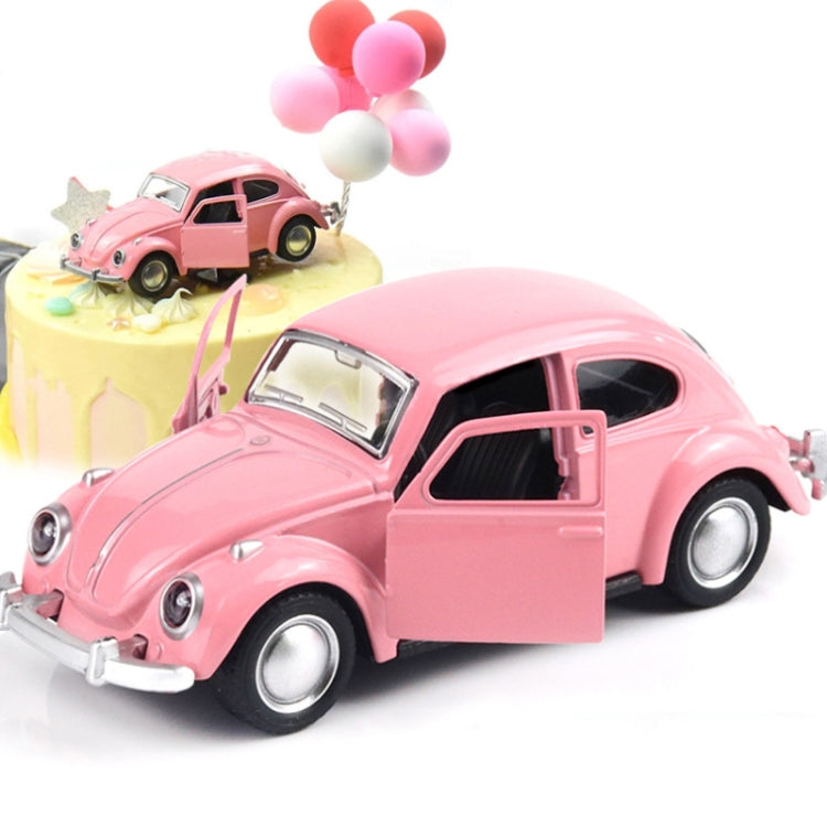 1:36 Beetle Classic Car Open Door Alloy Car Model Pull Back Children's Toy Car(Beige) - Model Toys by buy2fix | Online Shopping UK | buy2fix