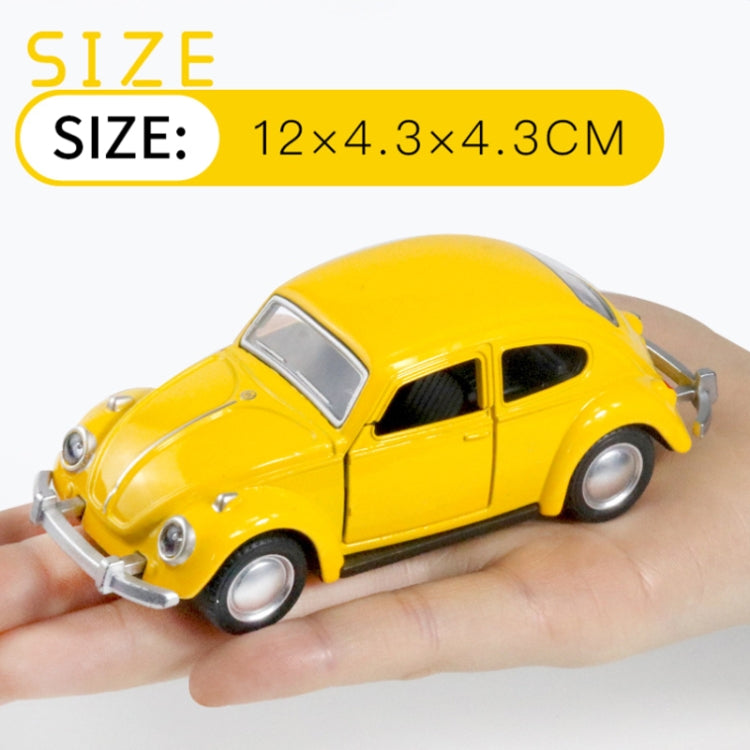 1:36 Beetle Classic Car Open Door Alloy Car Model Pull Back Children's Toy Car(Yellow) - Model Toys by buy2fix | Online Shopping UK | buy2fix