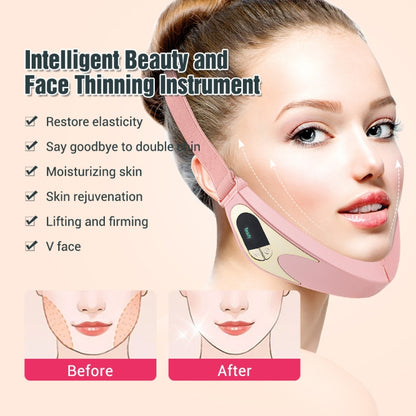 Microcurrent EMS Face Thinning Instrument Red Blue Light Skin Rejuvenation Beauty Instrument(Pink) - Beauty Instrument by buy2fix | Online Shopping UK | buy2fix