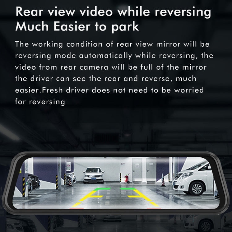 Anytek M12+ 9.66 Inch Large Screen Dual-Record Driving Recorder 2K Touch Screen Parking Video Reversing Image - Car DVRs by Anytek | Online Shopping UK | buy2fix