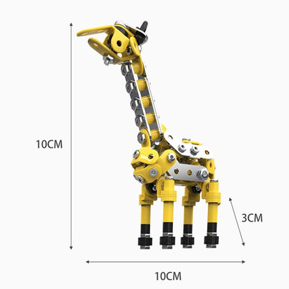 164pcs Giraffe Children Toy Metal Building Block Mechanical Handmade Assembly Animal Model - Building Blocks by buy2fix | Online Shopping UK | buy2fix