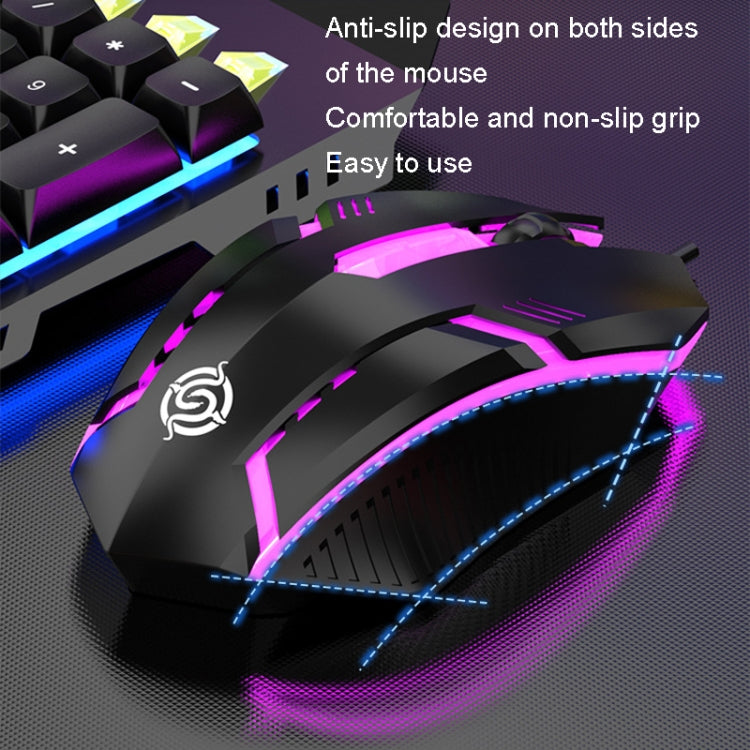 K-Snake Mechanical Feel Keyboard Mouse Kit USB Wired 104 Keycaps Computer Keyboard, Style: Single Keyboard (Black) - Wired Keyboard by K-Snake | Online Shopping UK | buy2fix