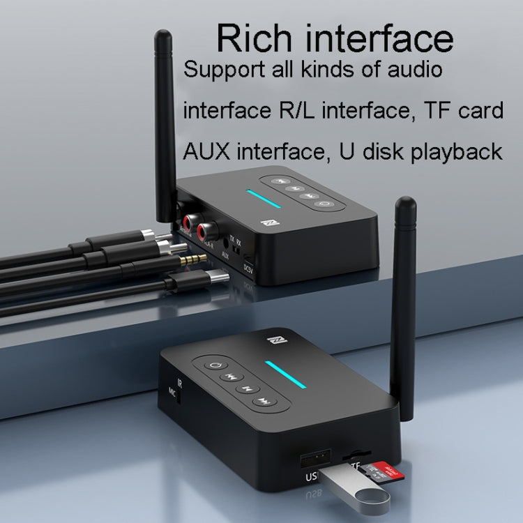 Bluetooth Audio Adapter  NFC Bluetooth Receiver Transmitter 2 In 1 With Remote Control - Audio Receiver Transmitter by buy2fix | Online Shopping UK | buy2fix