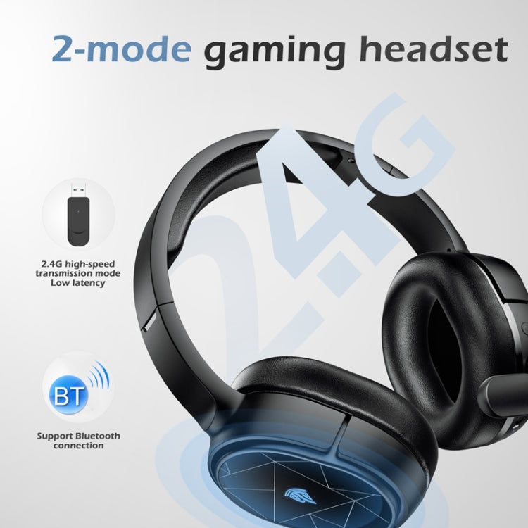 EasySMX V10W Bluetooth 2.4G With Wheat Head Wearing Wireless Game Headset(Black) - Headset & Headphone by EasySMX | Online Shopping UK | buy2fix