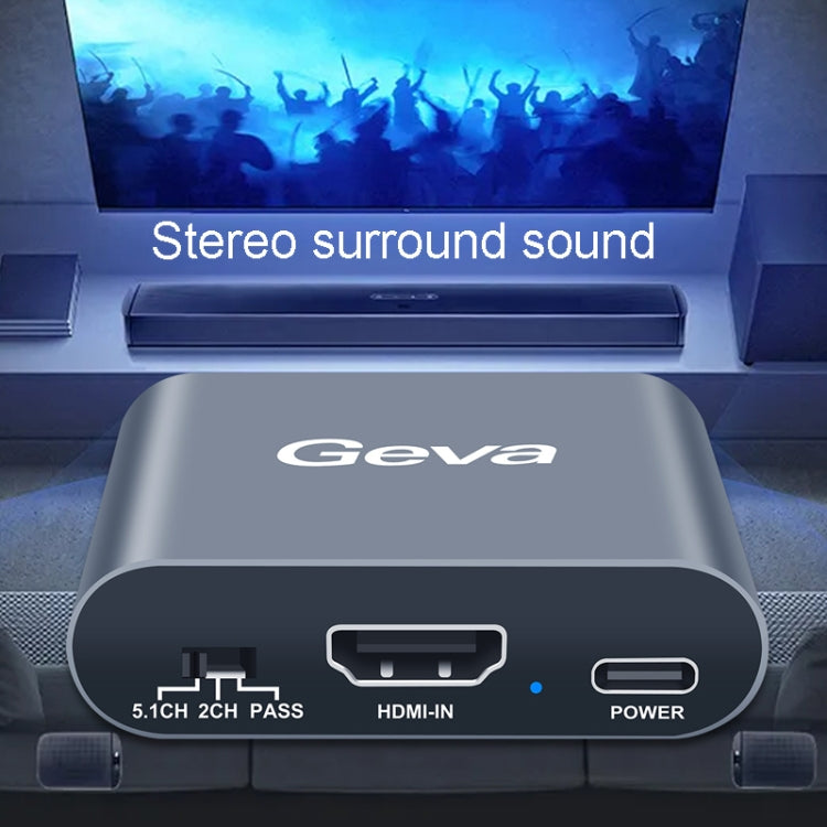 Geva SEP02 4K HDMI Audio Splitter 5.1 Optical Converter - Splitter by Geva | Online Shopping UK | buy2fix