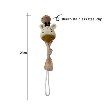 Animal Head Pacifier Chain Newborn Pacifier Clip, Style: Giraffe - Cups & Silicone Nipple by buy2fix | Online Shopping UK | buy2fix