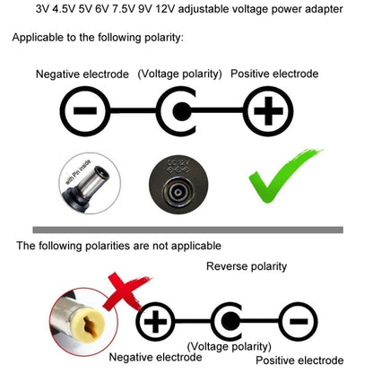 30W USB Interface Adjustable Power Adapter With Power Monitoring LED Light, Specification: US Plug - Power Supplies by buy2fix | Online Shopping UK | buy2fix