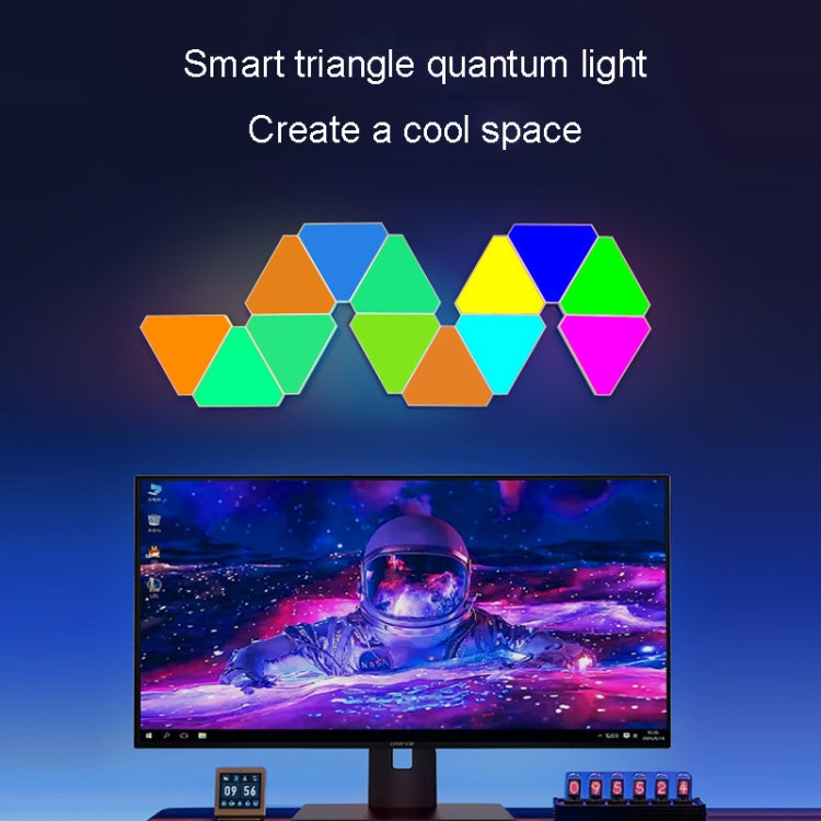 6pcs /Set Triangle Splicing Intelligent Sound Control Quantum Light Atmosphere Lighting With Remote Control, US Plug(WiFi Model) - Novelty Lighting by buy2fix | Online Shopping UK | buy2fix