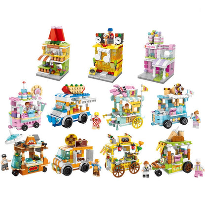 LELE BROTHER Children Assembling Mini City Street Scene Building Blocks, Style: 8613-3 Ice Cream - Building Blocks by LELE BROTHER | Online Shopping UK | buy2fix