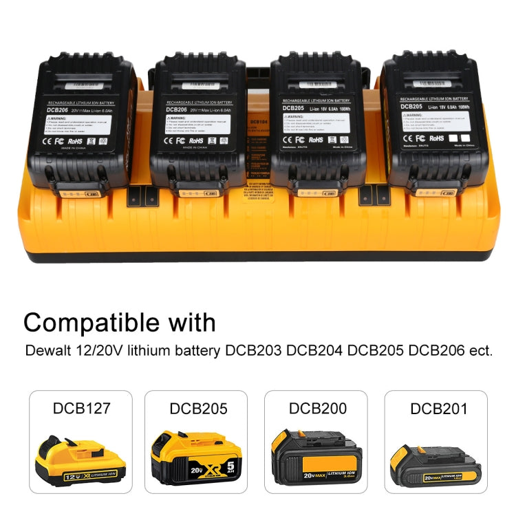 DCB104 Portable Fast Charger 12V-20V Electric Tool Lithium Battery Charger, For Dewalt DCB127 / DCB200 / DCB205 / DCB206, Plug: AU - Electric Saws & Accessories by buy2fix | Online Shopping UK | buy2fix