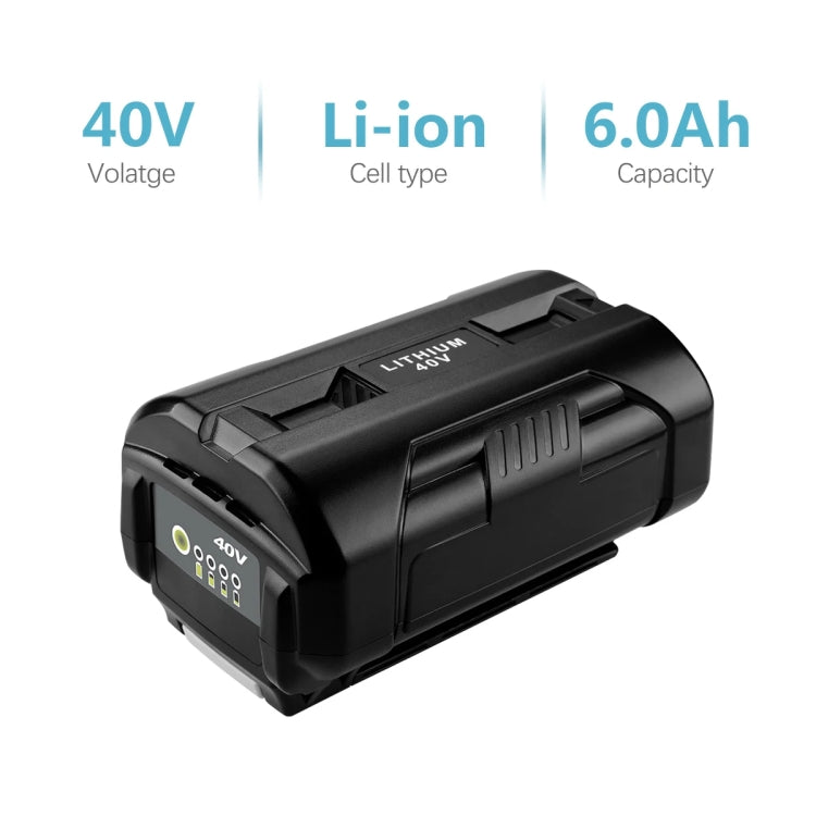 5000mAh For Ryobi OP4026A / OP4050 40V Lawn Mowers Lithium-ion Battery - Lawn Mower, Saws & Accessories by buy2fix | Online Shopping UK | buy2fix