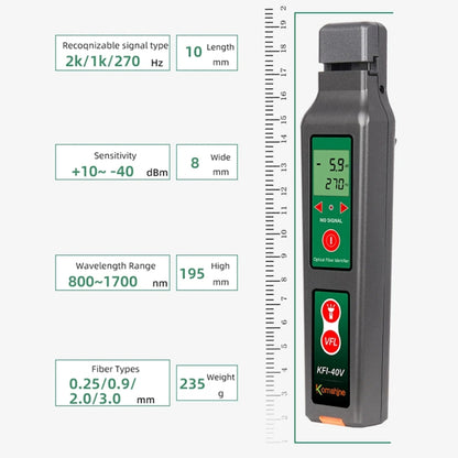 Komshine Fiber Optic Identifier Optical Cable Signal Direction Identifier With VFL Red Light 10mW(KFI-40V) - Fiber Optic Test Pen by Komshine | Online Shopping UK | buy2fix