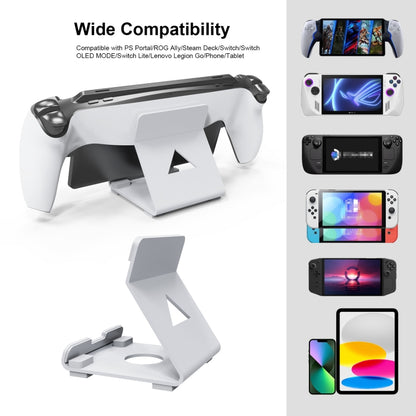 JYS Game Console Desktop Stand For PS Portal / Steam Deck / ROG Ally / Switch / Mobile Phones(Black) - Holder by JYS | Online Shopping UK | buy2fix