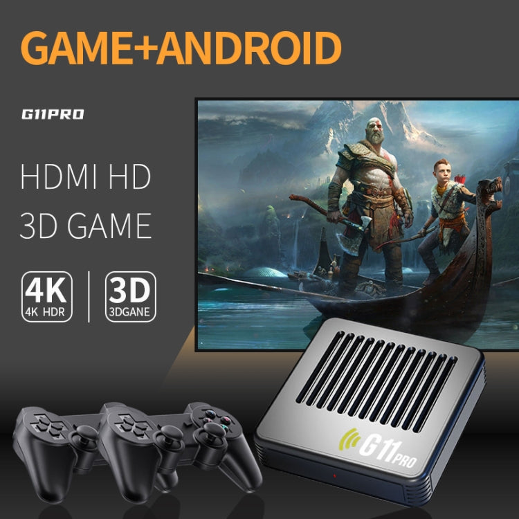 G11 PRO Game Machine TV Box Dual System HDMI HD 4K Retro Arcade, Style: 64G+Charging Handle - Pocket Console by buy2fix | Online Shopping UK | buy2fix