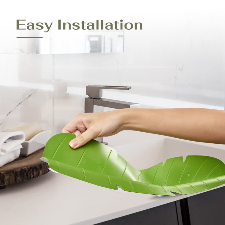 Leaf Shape Kitchen Sink Silicone Water Deflector Home Dishwashing Suction Cup Anti-splash Tools(Green) - Gadgets by buy2fix | Online Shopping UK | buy2fix