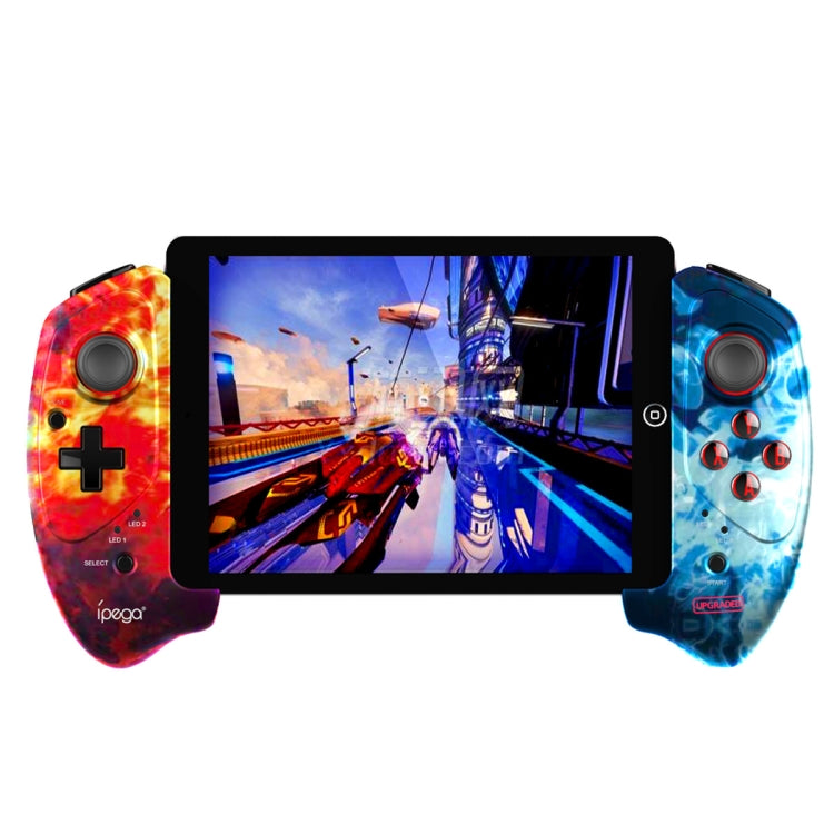 IPEGA PG-9083 Phone Tablet Bluetooth Wireless Stretch Gamepad For Android / IOS / PS3 / Switch(B Flame Red Blue) - Gamepads by IPEGA | Online Shopping UK | buy2fix