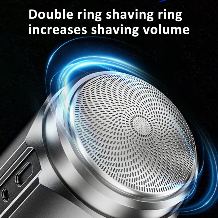 Smart Digital Display Electric Shaver Rechargeable Pocket Razor, Spec: 6 Leaf Knife Head Guncolor - Electric Shavers by buy2fix | Online Shopping UK | buy2fix